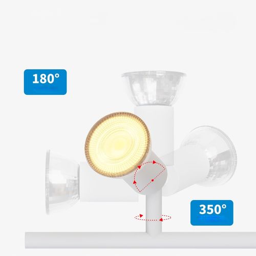 Lampa Sufitowa Oprawa Halogenowa 6X Gu10 Spot Ruchoma Regulowana Reflektor na Arena.pl