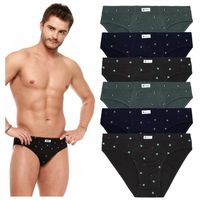 6x SLIPY MĘSKIE Majtki Slipki Bawełniane 100% 6Pak Zestaw Moraj r. XL