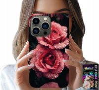 ETUI DO IPHONE 16 PRO MAX - PIĘKNE RÓŻOWE RÓŻE, KWIECISTE WZORY, CASE