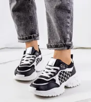Biało czarne sneakersy damskie Florival 37