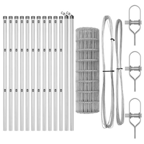 Ogrodzenie z słupkami Srebrny 0.6 x 25 m Stal na Arena.pl