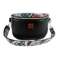 Duża Torebka Nerka Damska - Czarna i Psy