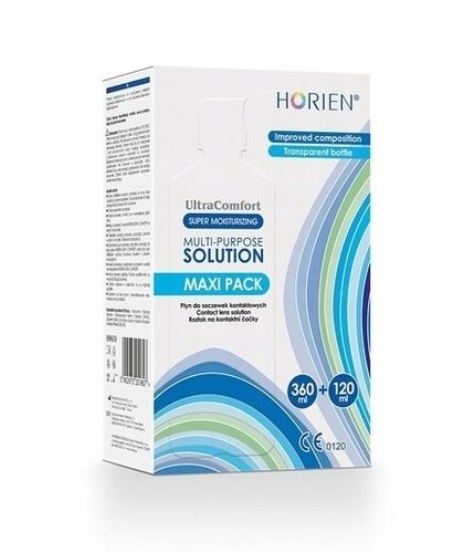 HORIEN ULTRA COMFORT MAXI PACK 360ML+ 100ML PŁYN DO SOCZEWEK na Arena.pl