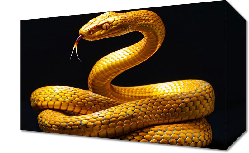 Obraz 30x20cm Złoty Wąż zdjęcie 1