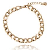 bransoletka na rękę łańcuch elegancki stal chirurgiczna pozłacana 14k