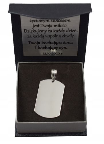 SREBRNY NIEŚMIERTELNIK ZAWIESZKA PR. 925 + GRAWER ZDJĘCIE + PUDEŁKO na Arena.pl