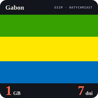Karta eSIM Internet Gabon 1 GB na 7 dni - bez rejestracji