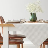 Obrus dekoracyjny FLASH 85x85 Eurofirany szampański w krateczkę