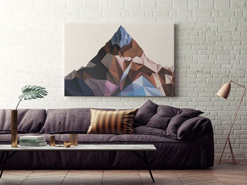 60301 Obraz na płótnie GÓRA 3D GEOMETRYCZNY na Arena.pl