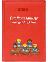 STYLOWY PREZENT DLA NAUCZYCIELA personalizowany kalendarz A4 2026 KSIĄŻKOWY