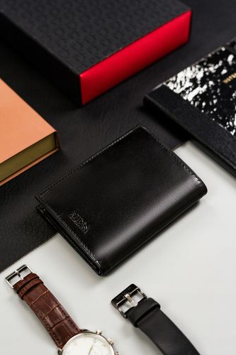 klasyczny, skórzany portfel męski bez zapięcia zewnętrznego - peterson na Arena.pl