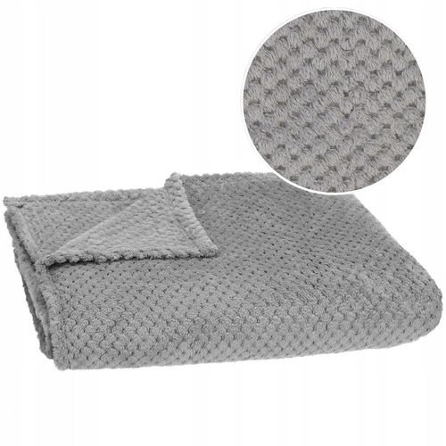 GRUBY KOC CIEPŁY NARZUTA DWUSTRONNA NA ŁÓŻKO KANAPĘ 220x200 cm PLED MIĘKKI na Arena.pl