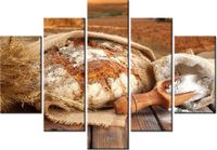 105CM 150CM OBRAZ 5 ELEM CHLEB WIEJSKI ZAKWASIE DRUK