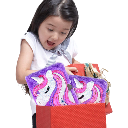 Pamiętnik na zamek dla dziewczynki Jednorożec pluszowy A5 160 stron na Arena.pl