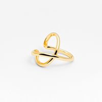 Nausznica pozłacana ANIA KRUK złota gładka nieregularna srebro 925