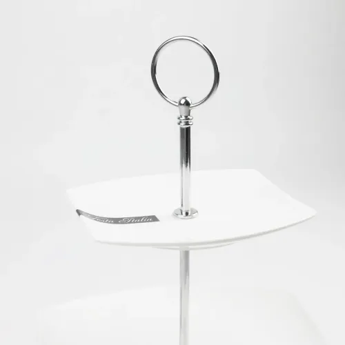 PATERA PORCELANOWA PIĘTROWA BIAŁA NOWOCZESNA NA CIASTO OWOCE 3-POZIOMOWA na Arena.pl