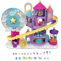 MATTEL POLLY POCKET ZESTAW LUNAPARK TĘCZOWY PARK ROZRYWKI HBT13 + 2 LALKI