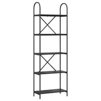 Półka na książki Czarny dąb 60 x 30 x 183 cm