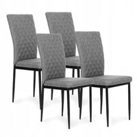 Krzesło ModernHome tkanina szary 4 szt.