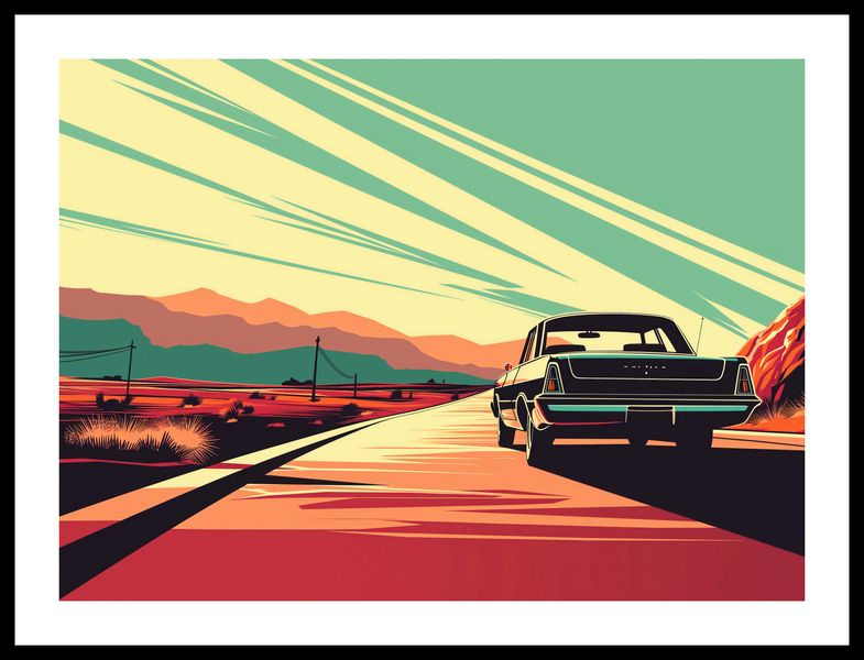Plakat 55x40cm Droga przez Pustynię zdjęcie 3