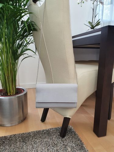 ELISE torebka kopertówka eko zamszowa z łańcuszkiem V014 j.szara na Arena.pl