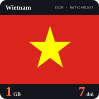 Karta eSIM Internet Wietnam 1 GB na 7 dni - bez rejestracji
