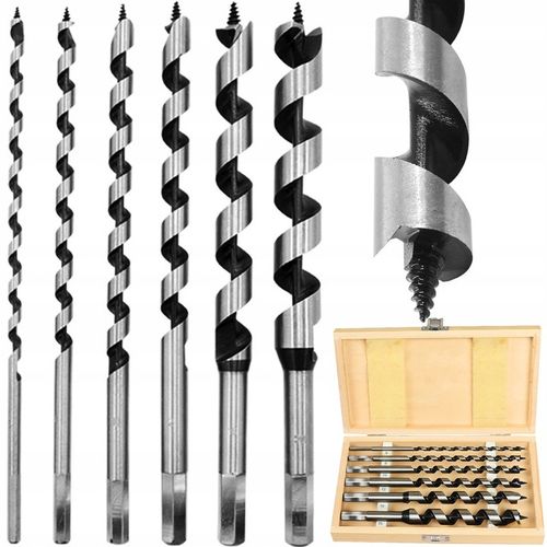 Wiertła do drewna 230MM zestaw wierteł 6-25 mm +box POLSKA MARKA na na Arena.pl