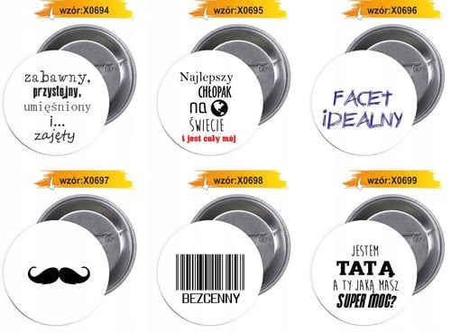 Przypinki buttony CUDOWNY CHŁOPAK na Arena.pl