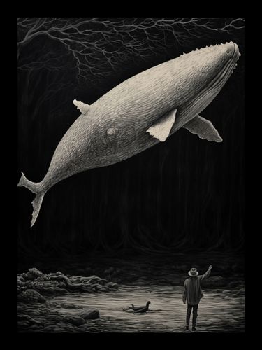 Plakat 13x18cm Biały Wieloryb na Arena.pl