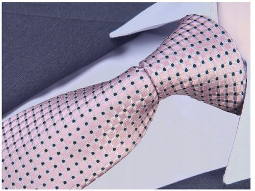 MIKROFIBRA Krawat Męski Różowy w Groszki GREG g146 na Arena.pl