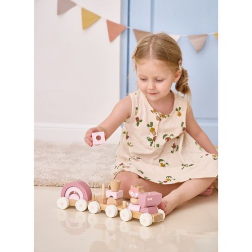 VIGA PolarB Różowa Kolejka Pociąg z Wagonikami Klocki na Arena.pl