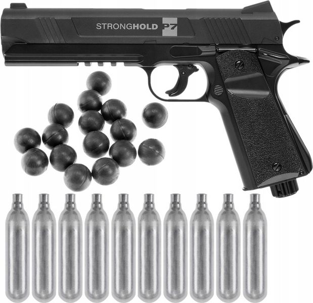 Pistolet CO2 RAM na kule KAL.50 Crosman Stronghold P7 zestaw CO2 + zdjęcie 1
