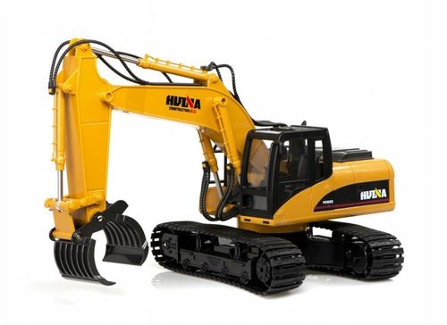 MOCNA KOPARKA ZDALNIE STEROWANA GĄSIENICOWA RC + CHWYTAK 2w1 METAL + PILOT na Arena.pl