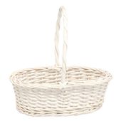 KOSZYK WIELKANOCNY NA ŚWIĘCONKĘ 35cm KOSZYK WIKLINOWY BIAŁY