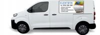 Naklejka Folia na samochód auto reklamowa USŁUGI ELEKTRYCZNE ELEKTRYK