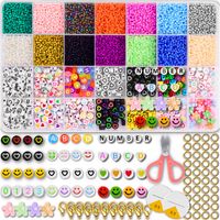 MEGA XXXL ZESTAW KORALIKÓW DO ROBIENIA BRANSOLETEK LITERKI KOLOROWE