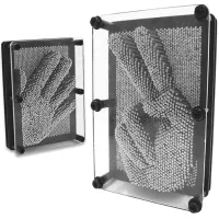 XXL TABLICA SZPILKOWA PINART SREBRNA METAL GADŻET ZABAWA PIN ART PREZENT