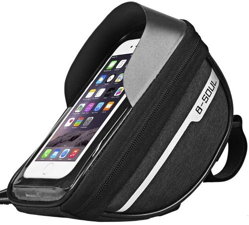 Sakwa wodoodporna torba uchwyt na telefon rowerowa  C1_3C_Czarny na Arena.pl