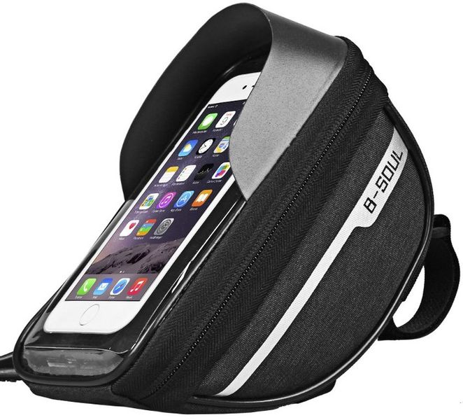 Sakwa wodoodporna torba uchwyt na telefon rowerowa  C1_3C_Czarny zdjęcie 2