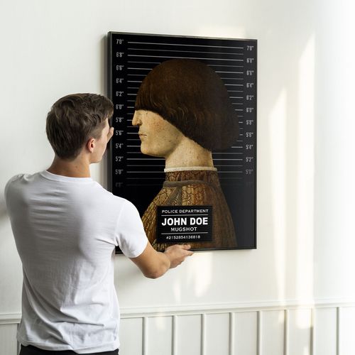 Plakat pop art john doe portret 21x30 cm w czarnej ramie na Arena.pl