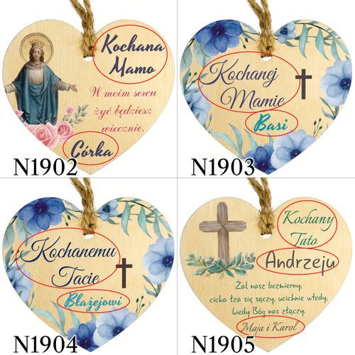 Serce dla bliskich tabliczka Twój KOLOR ZNICZ na Arena.pl