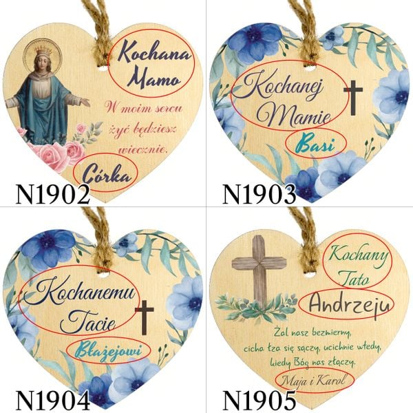 Serce dla bliskich tabliczka Twój KOLOR ZNICZ zdjęcie 4