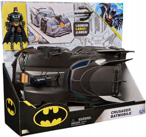 DC COMICS POJAZD BATMOBILE Z WYRZUTNIĄ + FIGURKA LALKA BATMAN 10 CM ZESTAW na Arena.pl
