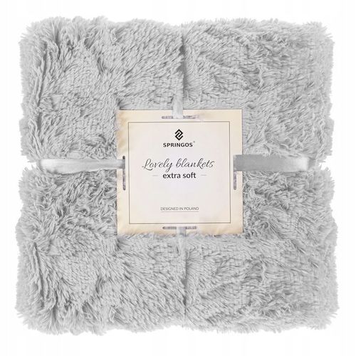 KOC WŁOCHACZ NARZUTA NA ŁÓŻKO PLED MIĘKKI GRUBY CIEPŁY 200x220 cm SZARY na Arena.pl