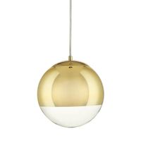 Lampa wisząca lustrzana Flash MP1238-200 gold Step szklana kula złota