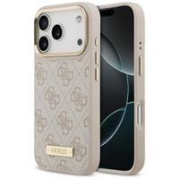 etui guess 4g logo plate magsafe do      iphone 17 pro różowy