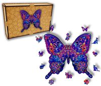 Puzzle Drewniane dla dzieci i Motyl Butterfly w pudełku drewnianym