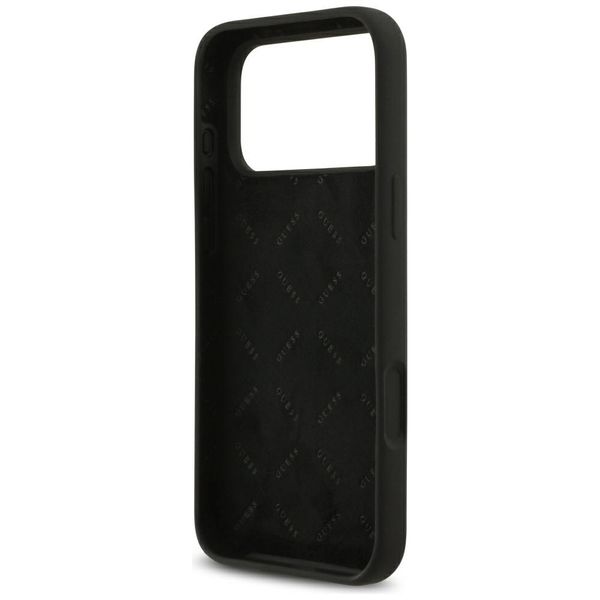 etui guess silicone big 4g script do     iphone 17 pro max czarny zdjęcie 7