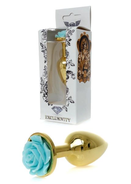 Plug-Jewellery Gold PLUG ROSE- Light Blue zdjęcie 8