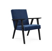 Fotel LISEK - PRL / granatowy / noga czarna / KR09